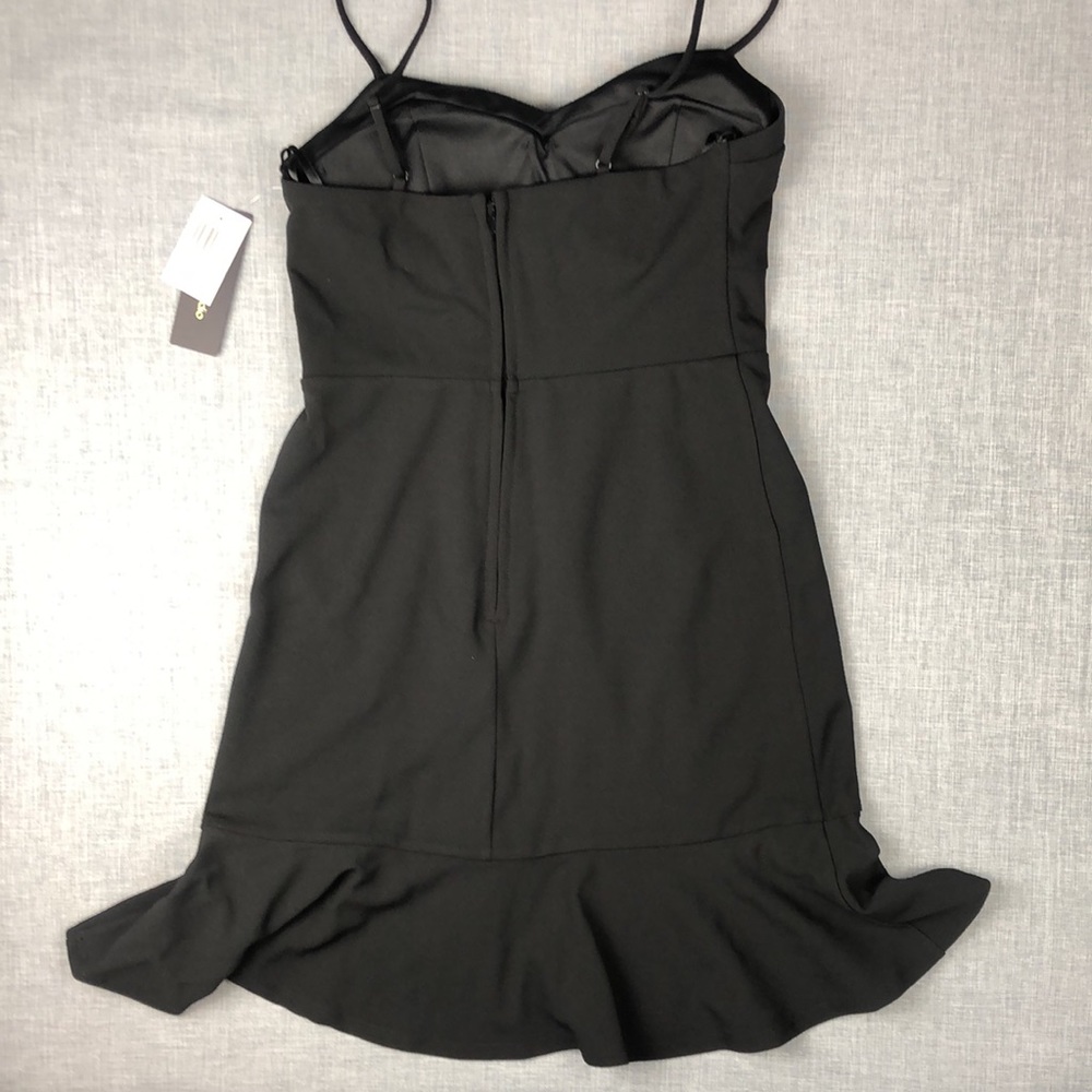 City Studio Black Ruffle Mini Dress Juniors Sizes 5, 7 & 9 - Picture 5 of 6